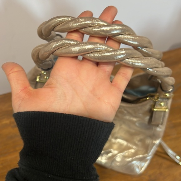 Light Gold Metallic Coach Purse - Picture 4 of 9